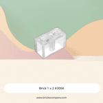 Brick 1 x 2 #3004 - 40-Trans-Clear