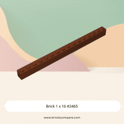 Brick 1 x 16 #2465 - 192-Reddish Brown