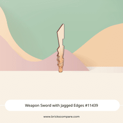 Weapon Sword with Jagged Edges #11439 - 182-Trans-Orange