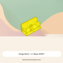 Hinge Brick 1 x 2 Base #3937 - 44-Trans-Yellow