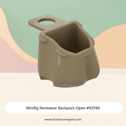 Minifig Neckwear Backpack Open #92590 - 138-Dark Tan