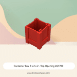 Container Box 2 x 2 x 2 - Top Opening #61780 - 21-Red