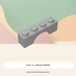 Arch 1 x 4 Brick #3659 - 194-Light Bluish Gray