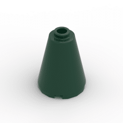 Cone 2 x 2 x 2 with Completely Open Stud #14918 - 141-Dark Green