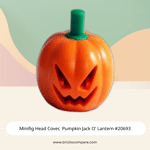 Minifig Head Cover, Pumpkin Jack O' Lantern #20693 - 106-Orange