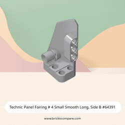 Technic Panel Fairing # 4 Small Smooth Long, Side B #64391 - 194-Light Bluish Gray