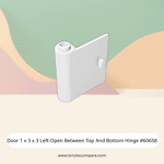 Door 1 x 3 x 3 Left-Open Between Top And Bottom Hinge #60658 - 1-White