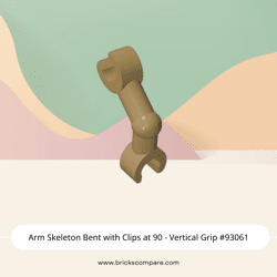 Arm Skeleton Bent with Clips at 90 - Vertical Grip #93061  - 138-Dark Tan