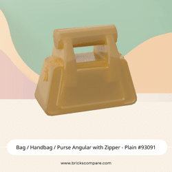 Bag / Handbag / Purse Angular with Zipper - Plain #93091  - 297-Pearl Gold