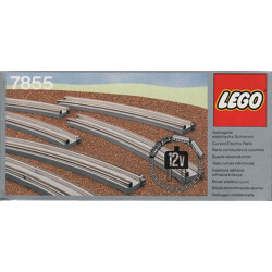 Lego 7855 8 Curved Electric Rails Grey 12 V