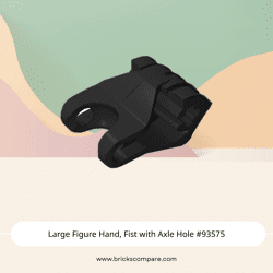 Large Figure Hand, Fist with Axle Hole #93575 - 26-Black