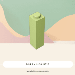 Brick 1 x 1 x 3 #14716 - 326-Yellowish Green