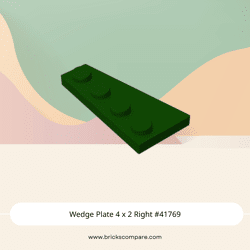 Wedge Plate 4 x 2 Right #41769 - 141-Dark Green