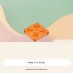 Plate 2 x 2 #3022 - 182-Trans-Orange