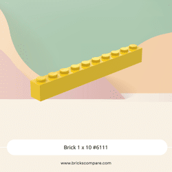 Brick 1 x 10 #6111 - 24-Yellow