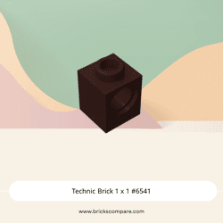 Technic Brick 1 x 1 #6541 - 308-Dark Brown