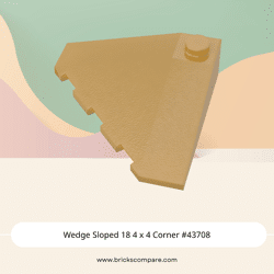 Wedge Sloped 18 4 x 4 Corner #43708  - 297-Pearl Gold