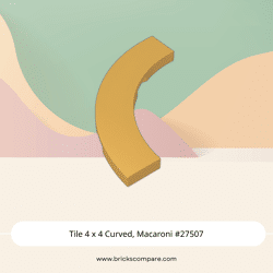 Tile 4 x 4 Curved, Macaroni #27507 - 297-Pearl Gold