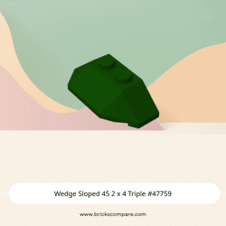 Wedge Sloped 45 2 x 4 Triple #47759 - 141-Dark Green