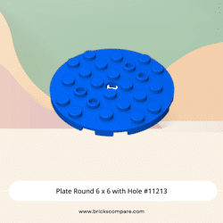Plate Round 6 x 6 with Hole #11213 - 23-Blue