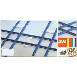 Lego 155 2 Cross Rails, 8 Straight Tracks, 4 Base Plates