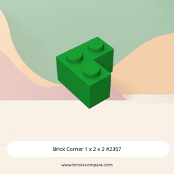 Brick Corner 1 x 2 x 2 #2357 - 28-Green