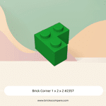 Brick Corner 1 x 2 x 2 #2357 - 28-Green