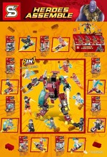 SY 1182-5 Super Heroes Iron Man Stark Minifigure 8 Fit Mechas
