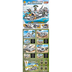 PANLOSBRICK 636003C Peace mission: Naval vessels 4 combinations of J-20 fighter jets, jeeps, armoured infantry vehicles, armoured personnel carriers