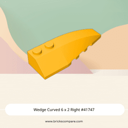 Wedge Curved 6 x 2 Right #41747 - 191-Bright Light Orange