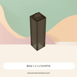 Brick 1 x 1 x 3 #14716 - 111-Trans-Black