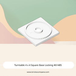 Turntable 4 x 4 Square Base Locking #61485 - 1-White