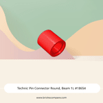 Technic Pin Connector Round, Beam 1L #18654 - 21-Red