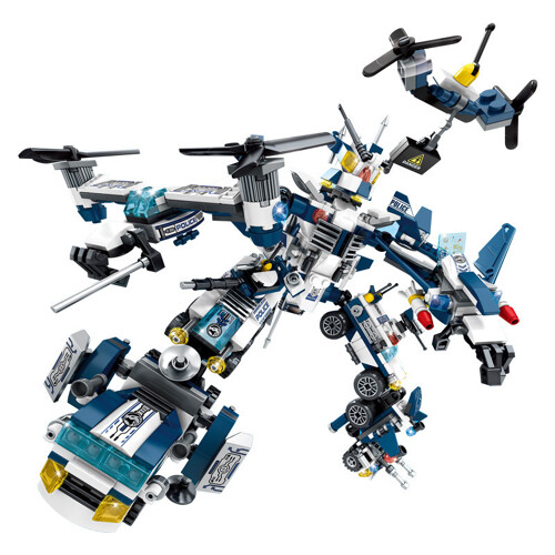 SEMBO SD9193 Dragon Fury Super Police: 8 Fit Robots