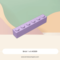 Brick 1 x 6 #3009 - 325-Lavender