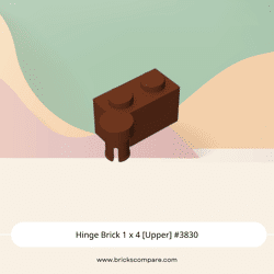 Hinge Brick 1 x 4 [Upper] #3830 - 192-Reddish Brown