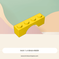 Arch 1 x 4 Brick #3659 - 24-Yellow