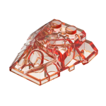 Wedge 4 x 4 Fractured Polygon Top #64867 - 182-Trans-Orange