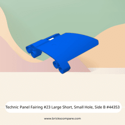 Technic Panel Fairing #23 Large Short, Small Hole, Side B #44353  - 23-Blue