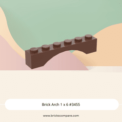 Brick Arch 1 x 6 #3455 - 192-Reddish Brown