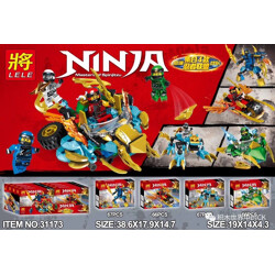 LELE 31173-1 Ninjago: Ninja League Team Carrier 4 Combinations