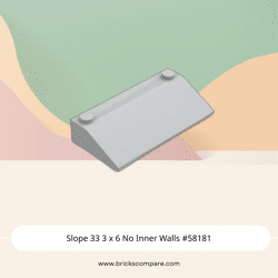 Slope 33 3 x 6 No Inner Walls #58181 - 194-Light Bluish Gray