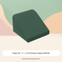 Slope 30 1 x 1 x 2/3 (Cheese Slope) #50746 - 141-Dark Green