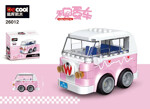 DECOOL / JiSi 26012 Egg car: pink Volkswagen T1