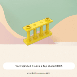 Fence Spindled 1 x 4 x 2 2 Top Studs #30055 - 24-Yellow