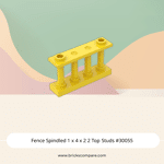 Fence Spindled 1 x 4 x 2 2 Top Studs #30055 - 24-Yellow