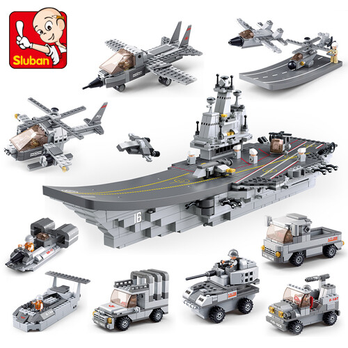 Sluban M38-B0537A Marine, Land and Air: Chinese aircraft carrier Liaoning, nine-in-one