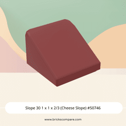 Slope 30 1 x 1 x 2/3 (Cheese Slope) #50746 - 154-Dark Red