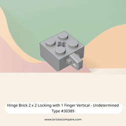 Hinge Brick 2 x 2 Locking with 1 Finger Vertical - Undetermined Type #30389 - 194-Light Bluish Gray