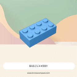 Brick 2 x 4 #3001 - 102-Medium Blue